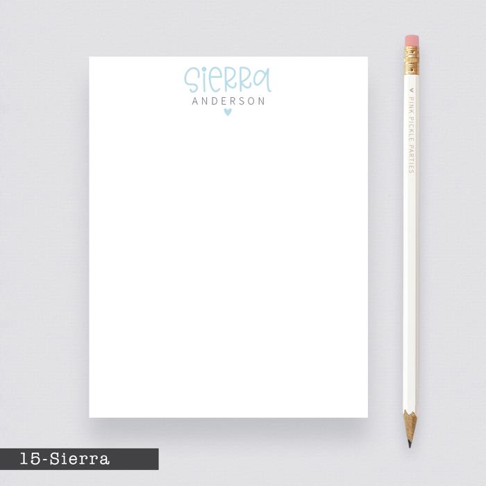 Personalized Heart Notepads