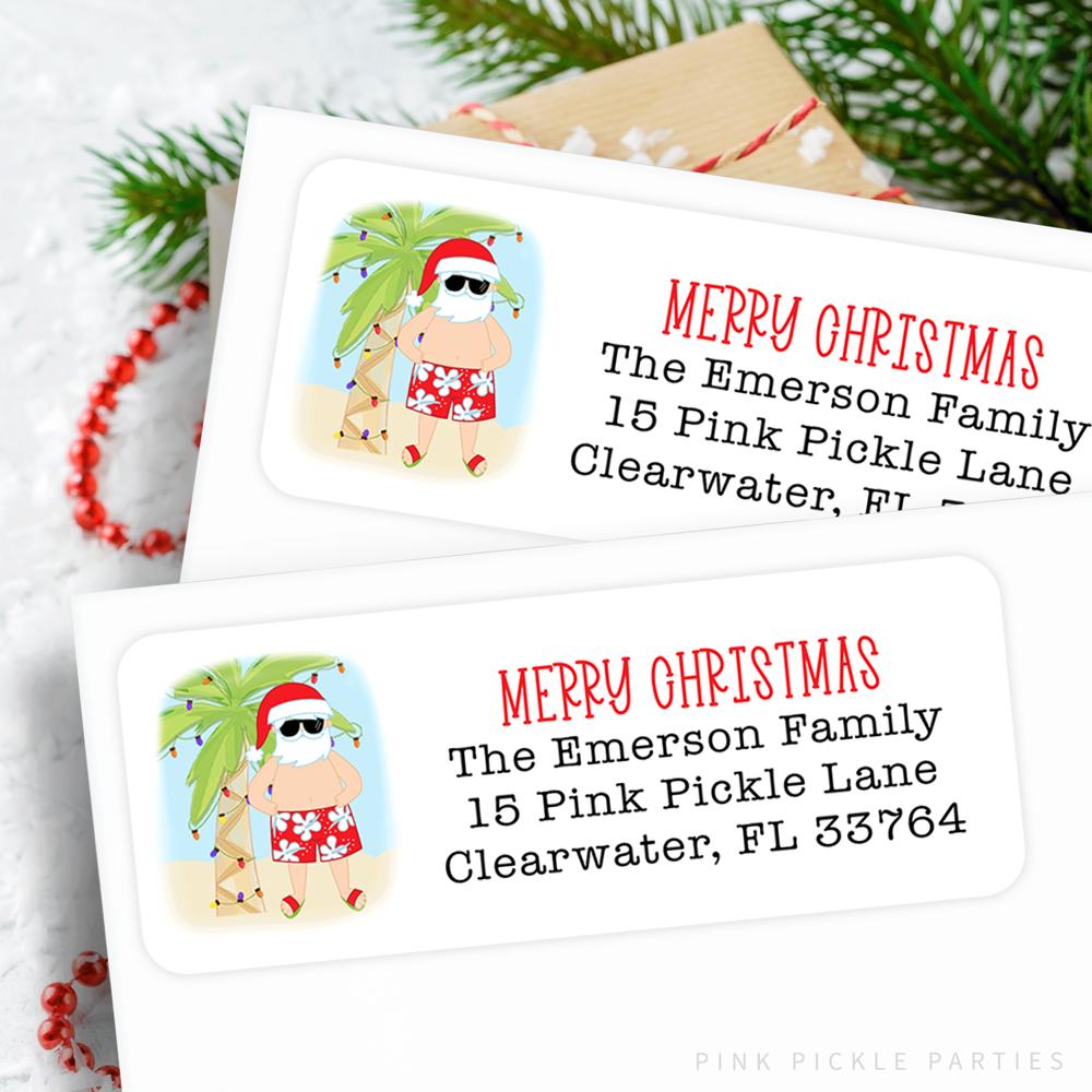 Christmas Address Labels | Personalized Return Address Stickers | Set of 60 | FREE SHIPPING