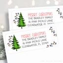  Christmas Address Labels | Personalized Return Address Stickers | Set of 60 | FREE SHIPPING