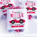  Personalized Valentine's Day Party Stickers with Treat Bags Valentine's Labels  | Set of 24