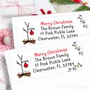  Christmas Address Labels | Personalized Return Address Stickers | Set of 60 | FREE SHIPPING