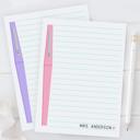  Personalized Teacher Notepad | Flair Pen Notepad | Back to School Teacher Appreciation Gift