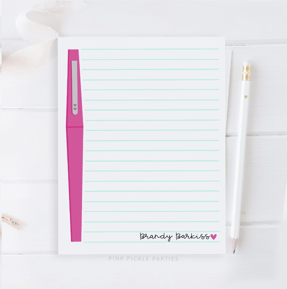 Personalized Teacher Notepad | Flair Pen Notepad | Teacher Gift