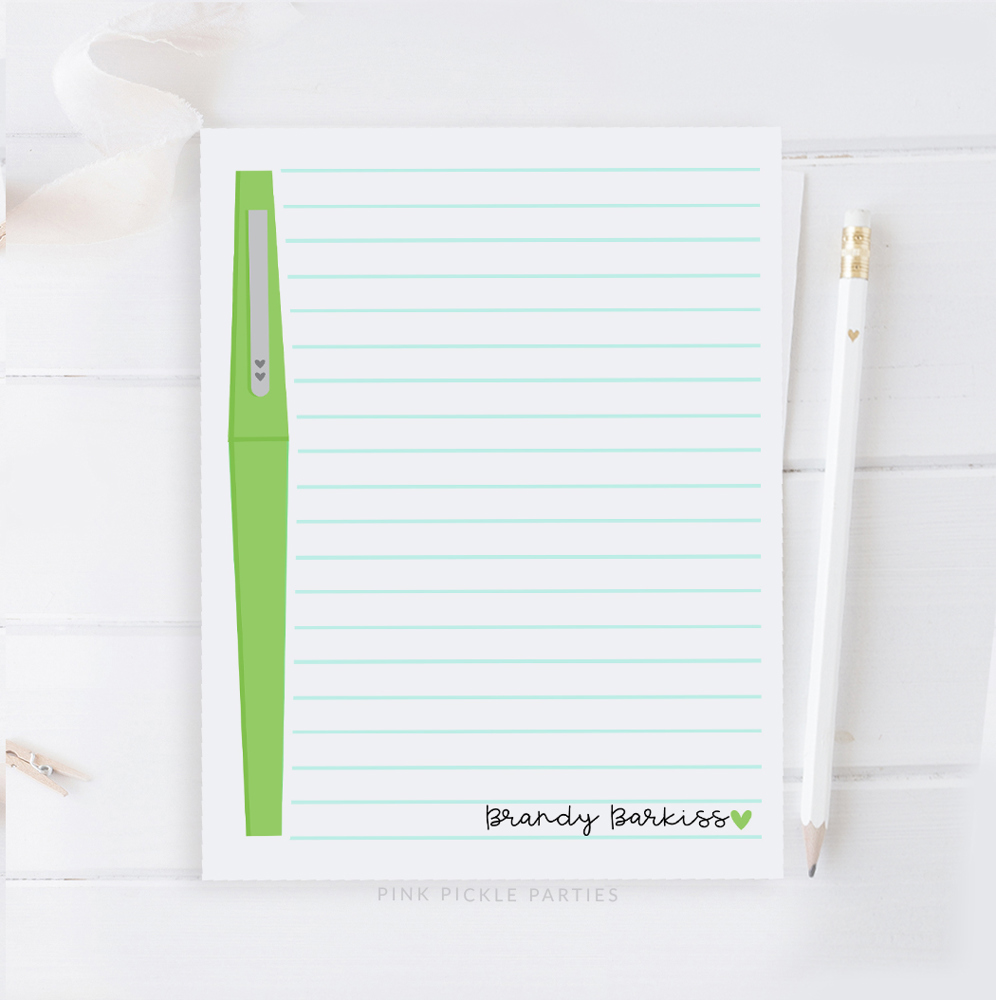 Personalized Teacher Notepad | Flair Pen Notepad | Teacher Gift