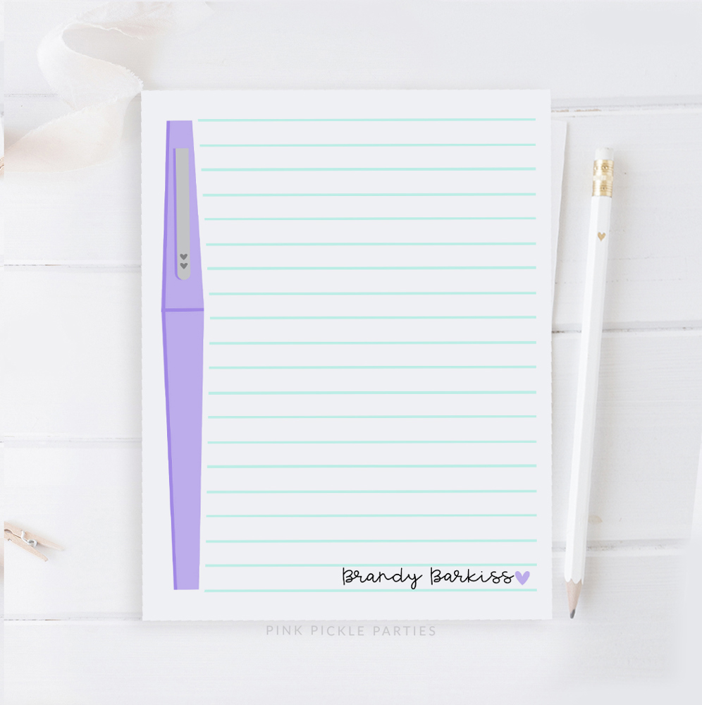 Personalized Teacher Notepad | Flair Pen Notepad | Teacher Gift