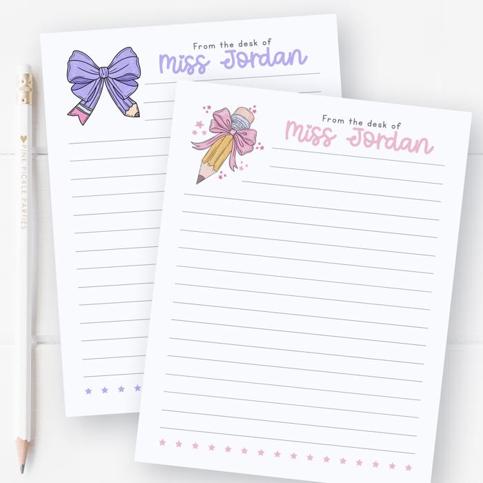 Personalized Teacher Notepad | Back to School Teacher Appreciation Gift