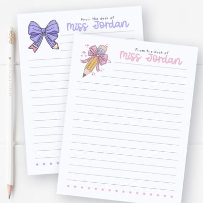 Personalized Teacher Notepad | Back to School Teacher Appreciation Gift