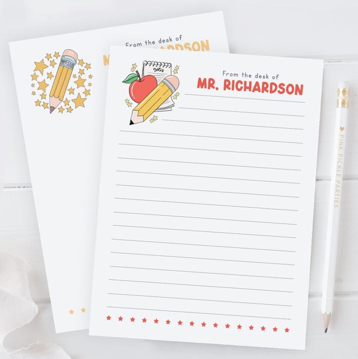 Personalized Teacher Notepad | Back to School Teacher Appreciation Gift