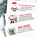  Christmas Address Labels | Personalized Return Address Stickers | Set of 60 | FREE SHIPPING