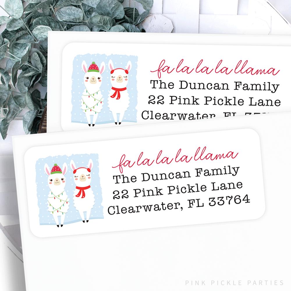 Christmas Address Labels | Personalized Return Address Stickers | Set of 60 | FREE SHIPPING