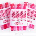  Personalized Valentine's Day Party Stickers with Treat Bags Valentine's Labels  | Set of 24