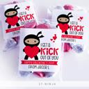  Personalized Valentine's Day Party Stickers with Treat Bags Valentine's Labels  | Set of 24