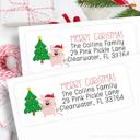  Christmas Address Labels | Personalized Return Address Stickers | Set of 60 | FREE SHIPPING