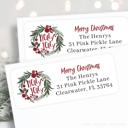  Christmas Address Labels | Personalized Return Address Stickers | Set of 60 | FREE SHIPPING