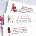  Christmas Address Labels | Personalized Return Address Stickers | Set of 60 | FREE SHIPPING