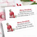  Christmas Address Labels | Personalized Return Address Stickers | Set of 60 | FREE SHIPPING