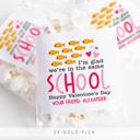  Personalized Valentine's Day Party Stickers with Treat Bags Valentine's Labels  | Set of 24