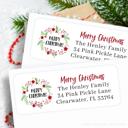  Christmas Address Labels | Personalized Return Address Stickers | Set of 60 | FREE SHIPPING