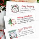  Christmas Address Labels | Personalized Return Address Stickers | Set of 60 | FREE SHIPPING