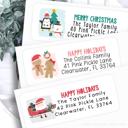  Christmas Address Labels | Personalized Return Address Stickers | Set of 60 | FREE SHIPPING