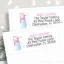  Christmas Address Labels | Personalized Return Address Stickers | Set of 60 | FREE SHIPPING