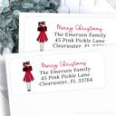  Christmas Address Labels | Personalized Return Address Stickers | Set of 60 | FREE SHIPPING