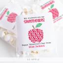  Personalized Valentine's Day Party Stickers with Treat Bags Valentine's Labels  | Set of 24