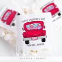  Personalized Valentine's Day Party Stickers with Treat Bags Valentine's Labels  | Set of 24