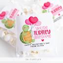  Personalized Valentine's Day Party Stickers with Treat Bags Valentine's Labels  | Set of 24