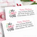  Christmas Address Labels | Personalized Return Address Stickers | Set of 60 | FREE SHIPPING