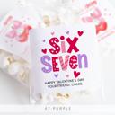  6-7 Valentine's Day Personalized Party Stickers with Treat Bags Valentine's Labels  | Set of 12