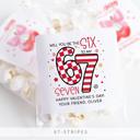  6-7 Valentine's Day Personalized Party Stickers with Treat Bags Valentine's Labels  | Set of 12