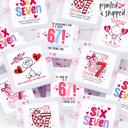  6-7 Valentine's Day Personalized Party Stickers with Treat Bags Valentine's Labels  | Set of 12
