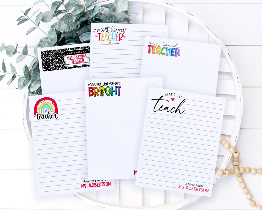 Personalized Teacher Notepad | Teacher Gift | FREE SHIPPING