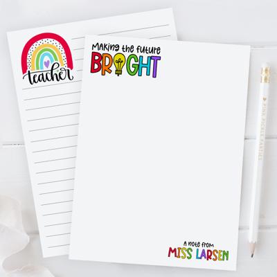 Personalized Teacher Notepad  | Back to School Teacher Appreciation Gift
