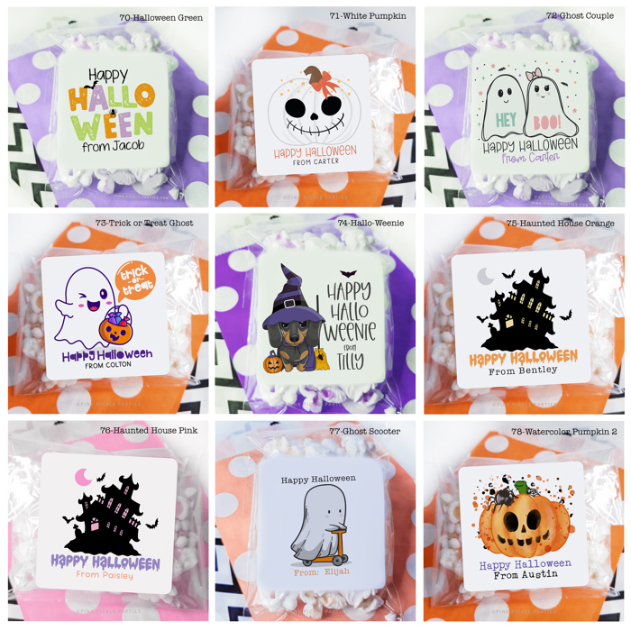 Personalized Halloween Stickers | Set of 24