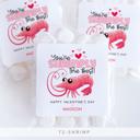  Personalized Valentine's Day Party Stickers with Treat Bags Valentine's Labels  | Set of 24