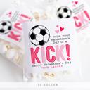  Personalized Valentine's Day Party Stickers with Treat Bags Valentine's Labels  | Set of 24