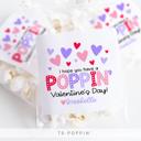  Personalized Valentine's Day Party Stickers with Treat Bags Valentine's Labels  | Set of 24