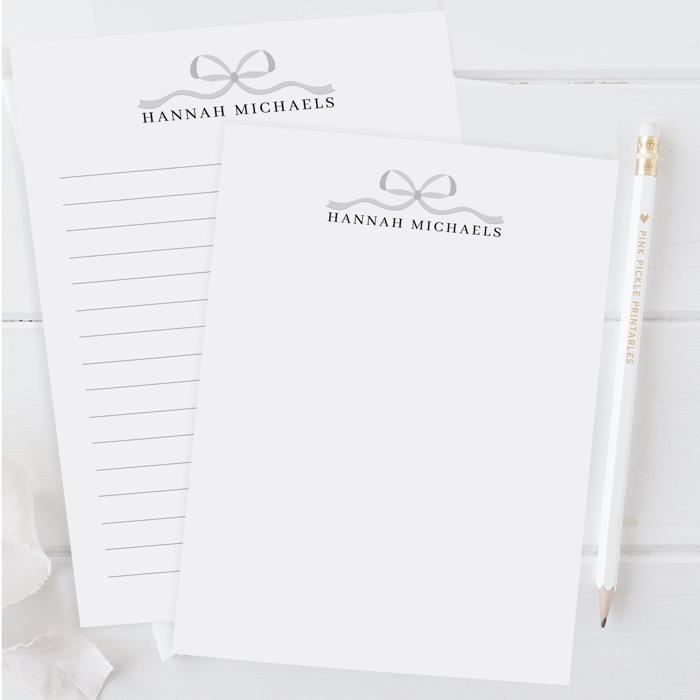 Personalized Coquette Bow Notepad