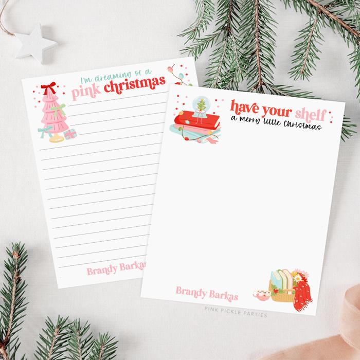 Personalized Christmas Notepad | Fun Bright Holiday List Pad | Custom Christmas Gift | Stocking Stuffer | Teacher Gift | Festive Stationery