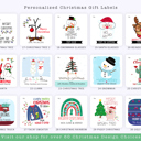  Personalized Christmas Gift Sticker Labels | Set of 24 | FREE SHIPPING