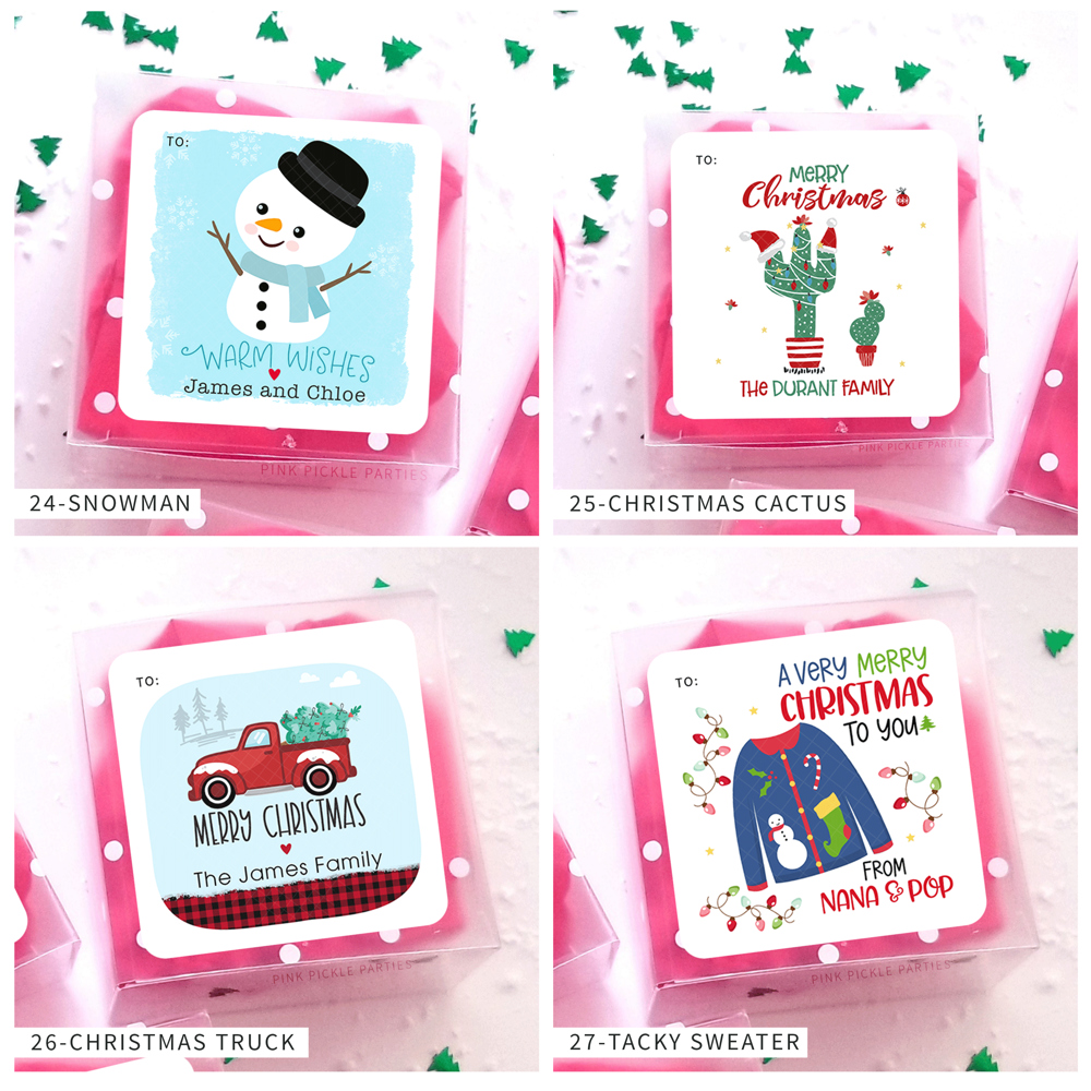 Personalized Christmas Gift Sticker Labels | Set of 24 | FREE SHIPPING