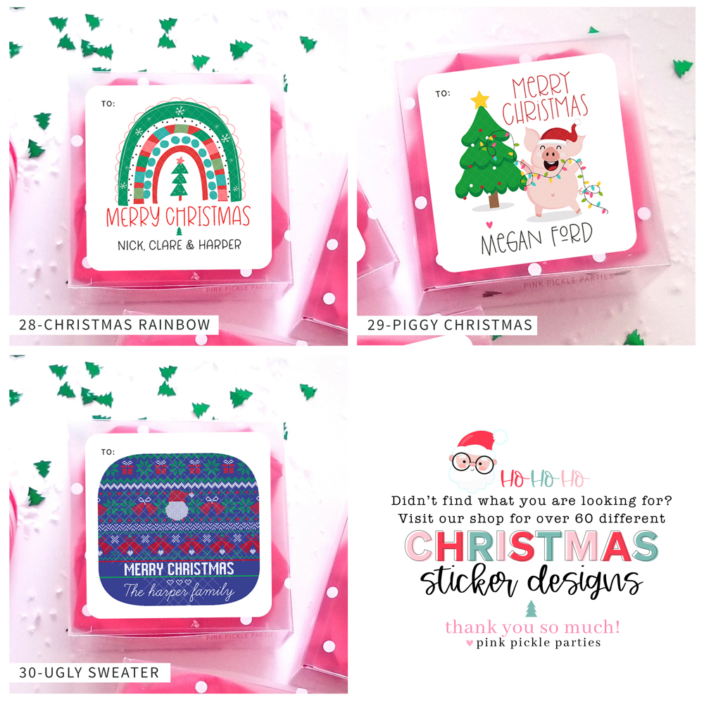 Personalized Christmas Gift Sticker Labels | Set of 24 | FREE SHIPPING