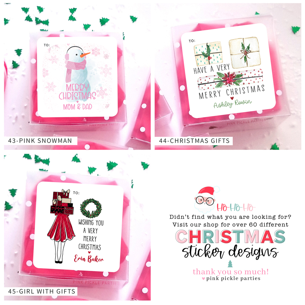 Personalized Christmas Gift Sticker Labels | Set of 24 | FREE SHIPPING