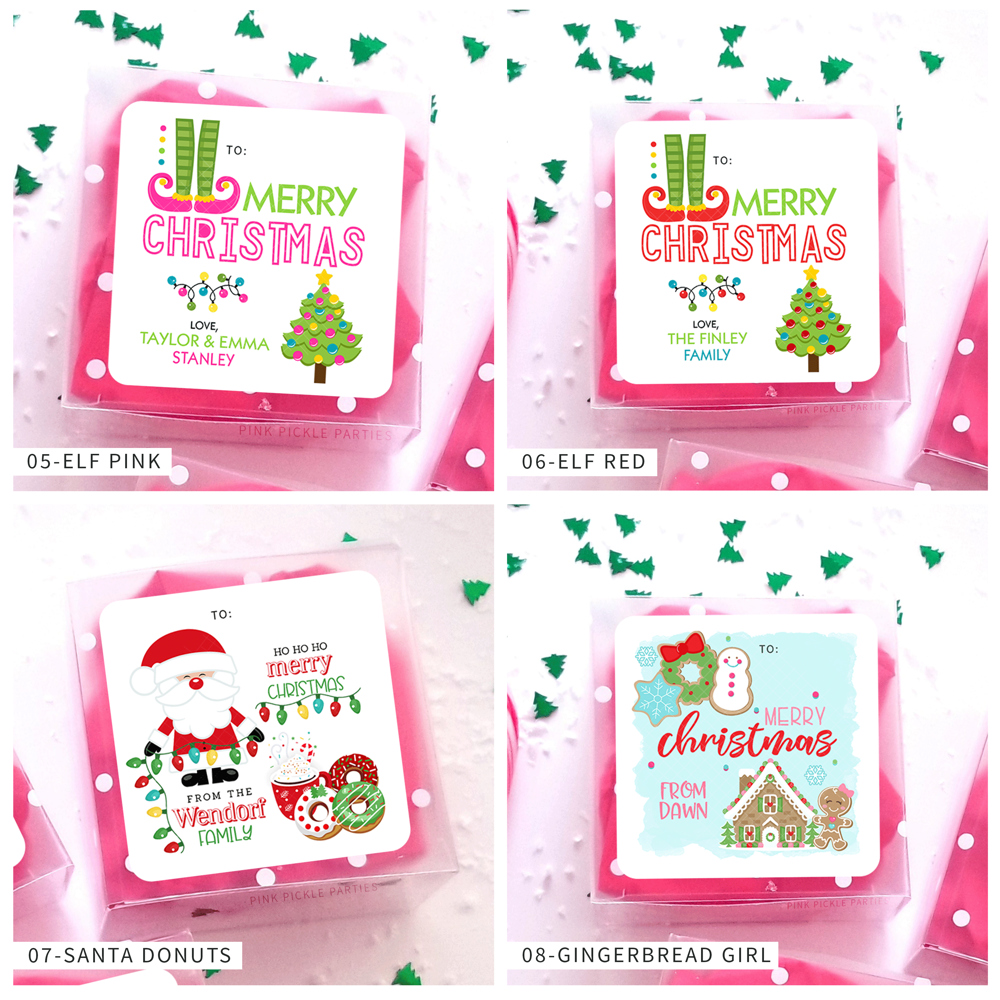 Personalized Christmas Gift Sticker Labels | Set of 24 | FREE SHIPPING