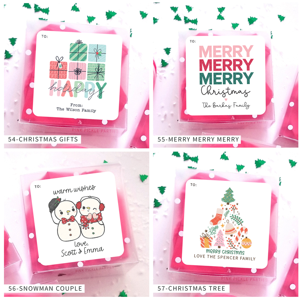 Personalized Christmas Gift Sticker Labels | Set of 24 | FREE SHIPPING