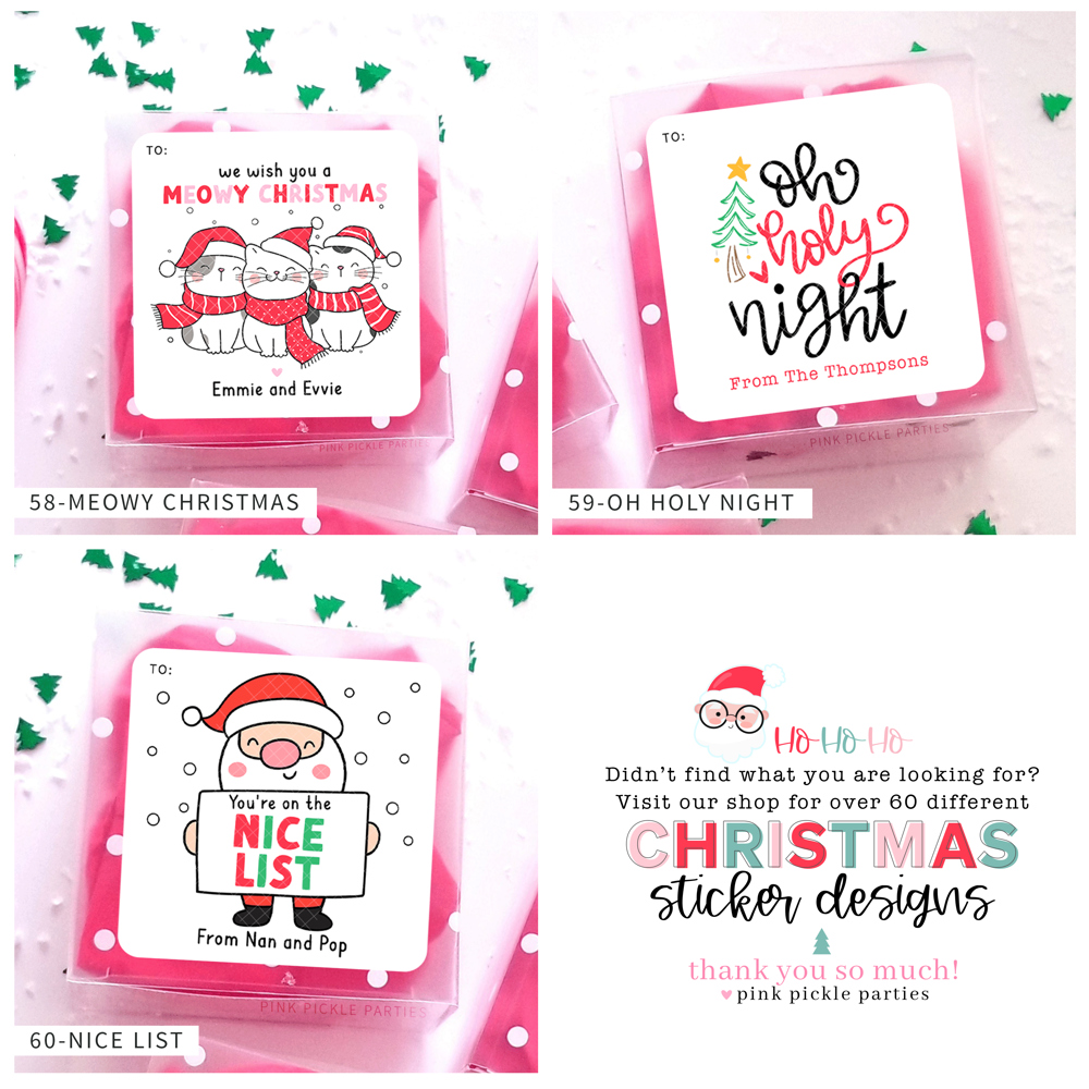 Personalized Christmas Gift Sticker Labels | Set of 24 | FREE SHIPPING