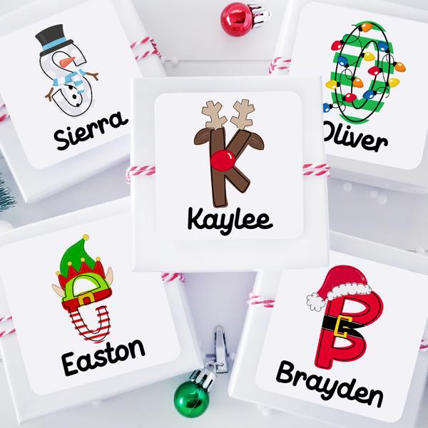 Personalized Christmas Gift Sticker Labels | Set of 24 | FREE SHIPPING