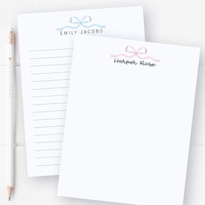 Personalized Coquette Bow Notepad